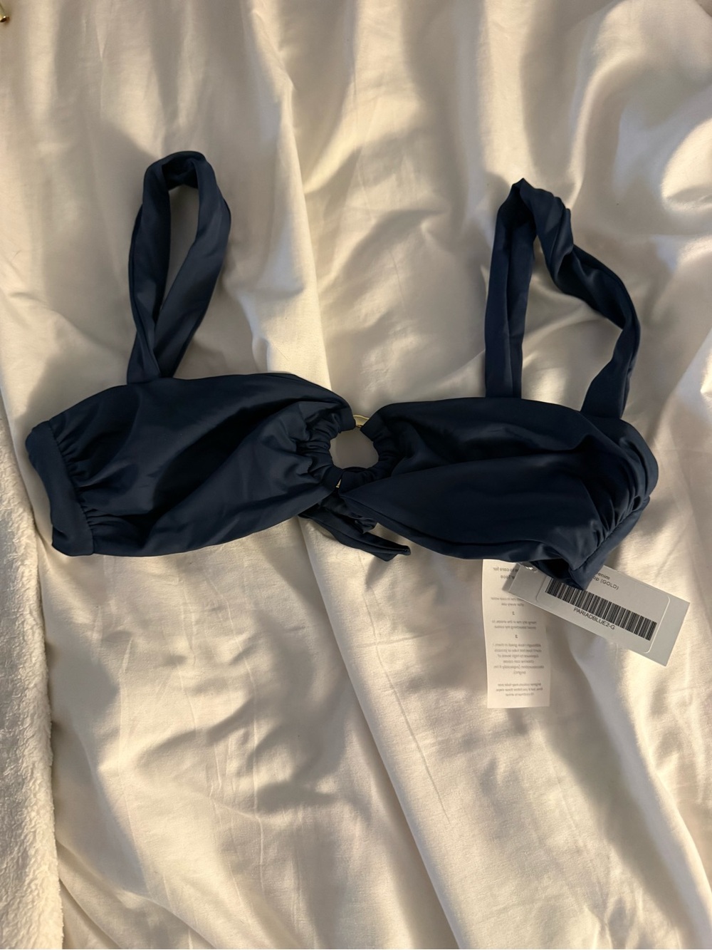NWT Toco Swim Navy Blue Bikini Top